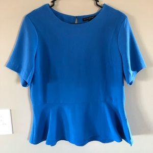 Blue Peplum Banana Republic Top